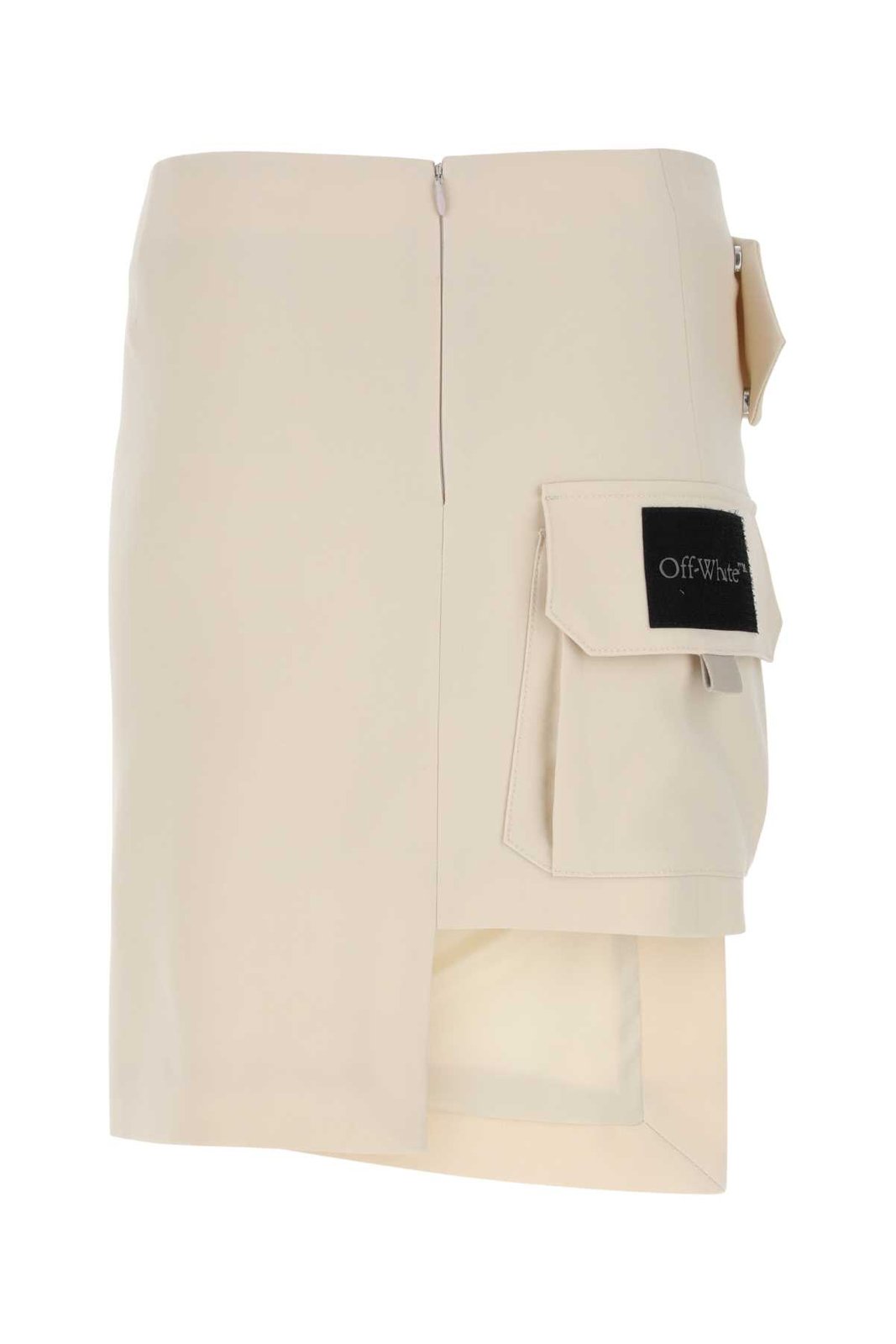 Off-White Logo Patch Asymmetric Mini Skirt