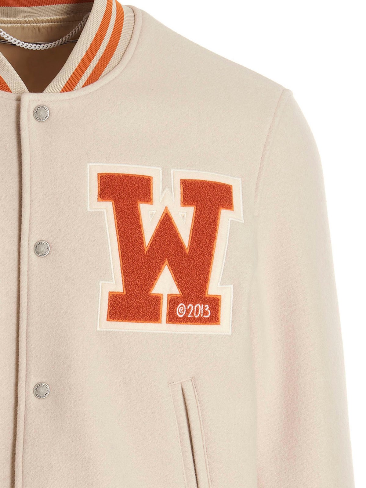 Off-White Logo Flocked Long-Sleeved Jacket