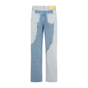 Off-White Logo Patch Straight Leg Jeans