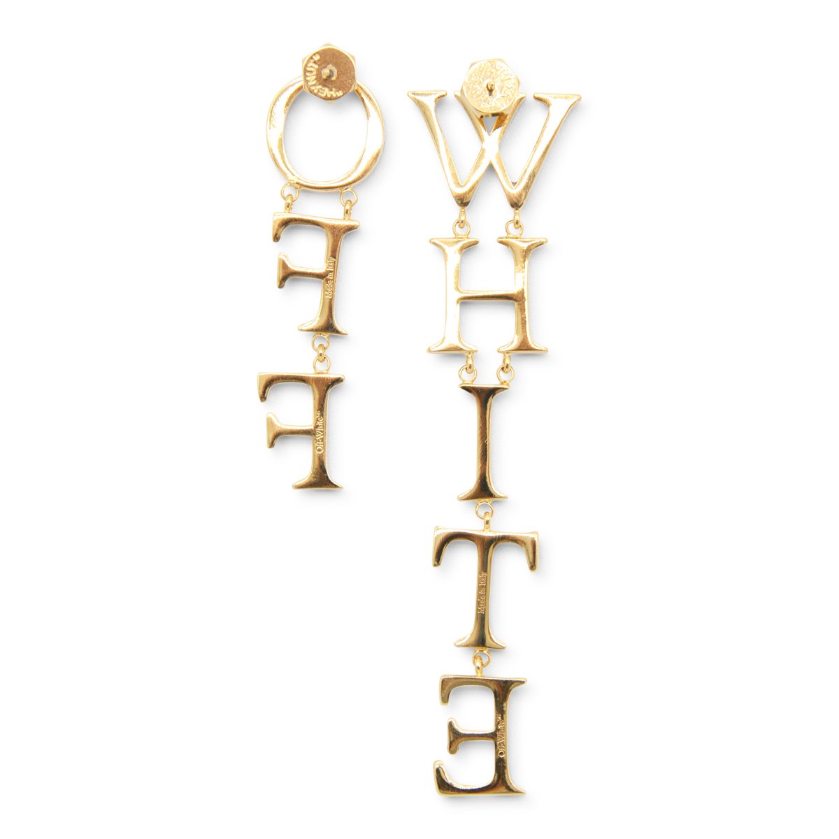 Off-White Logo Plaque Embellished Earrings