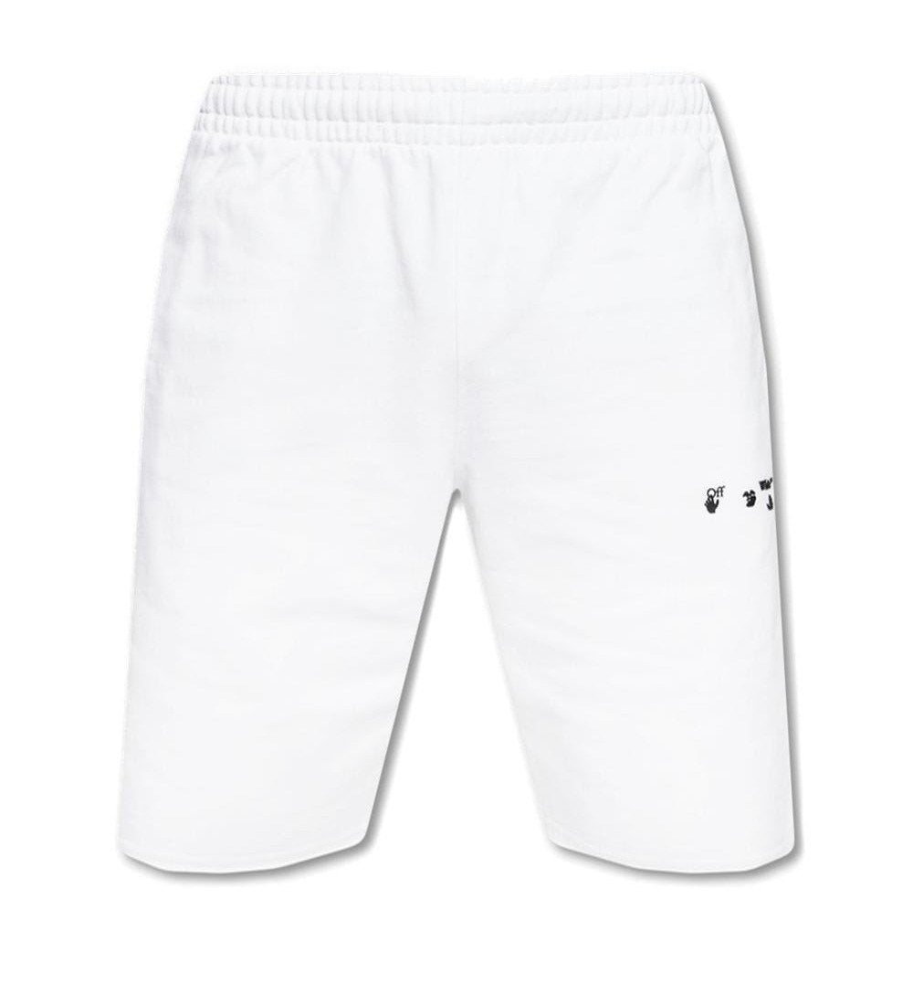 Off-White Logo Printed Elastic-Waist Shorts
