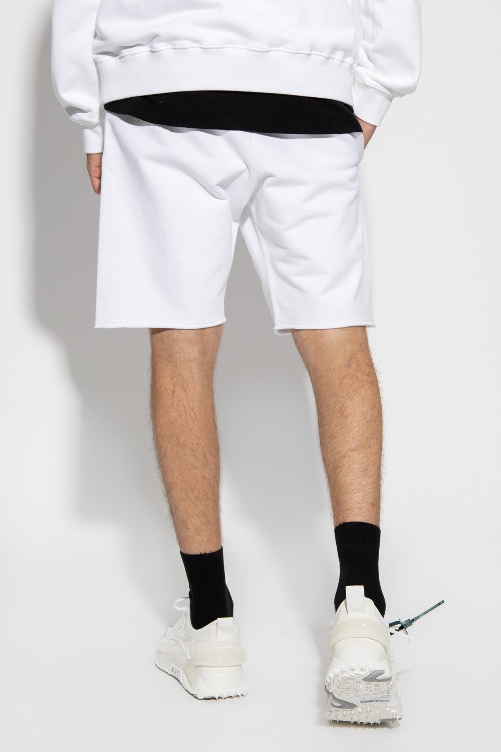 Off-White Logo Printed Elastic-Waist Shorts