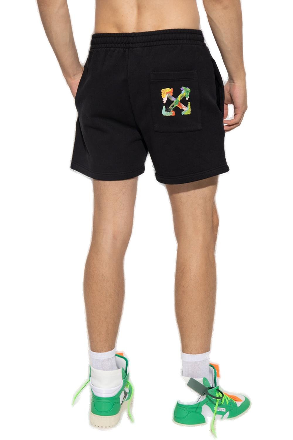 Off-White Logo Printed High Waist Shorts