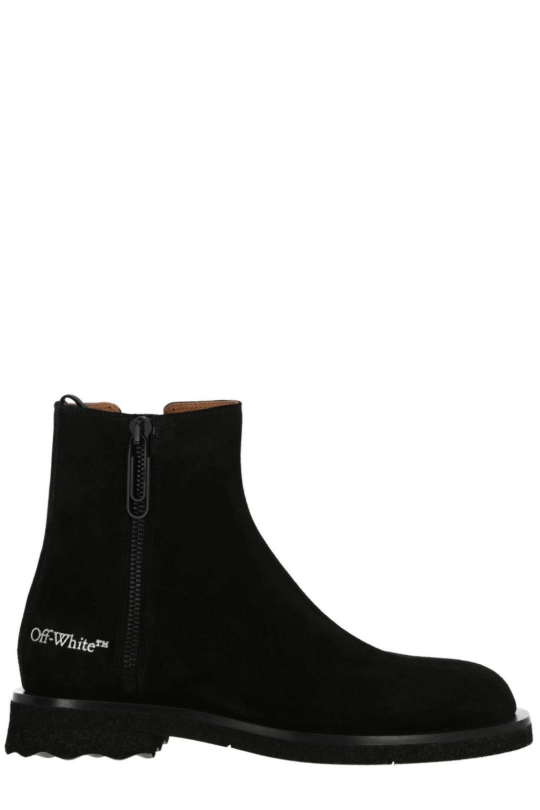 Off-White Logo-Printed Side-Zip Ankle Boots