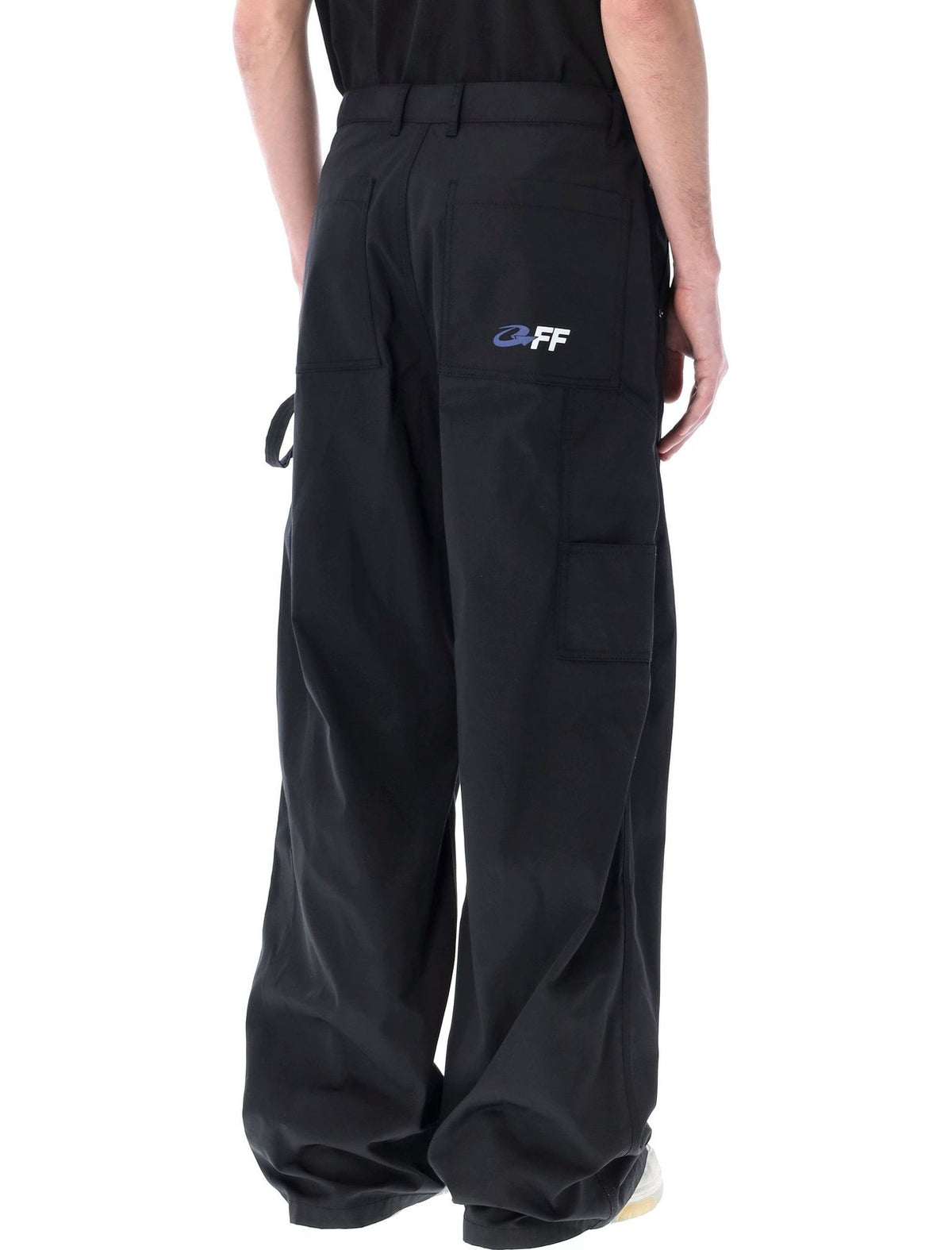 Off-White Logo Printed Wide Leg Trousers