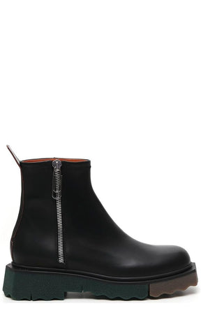 Off-White Zipped Ankle Boots