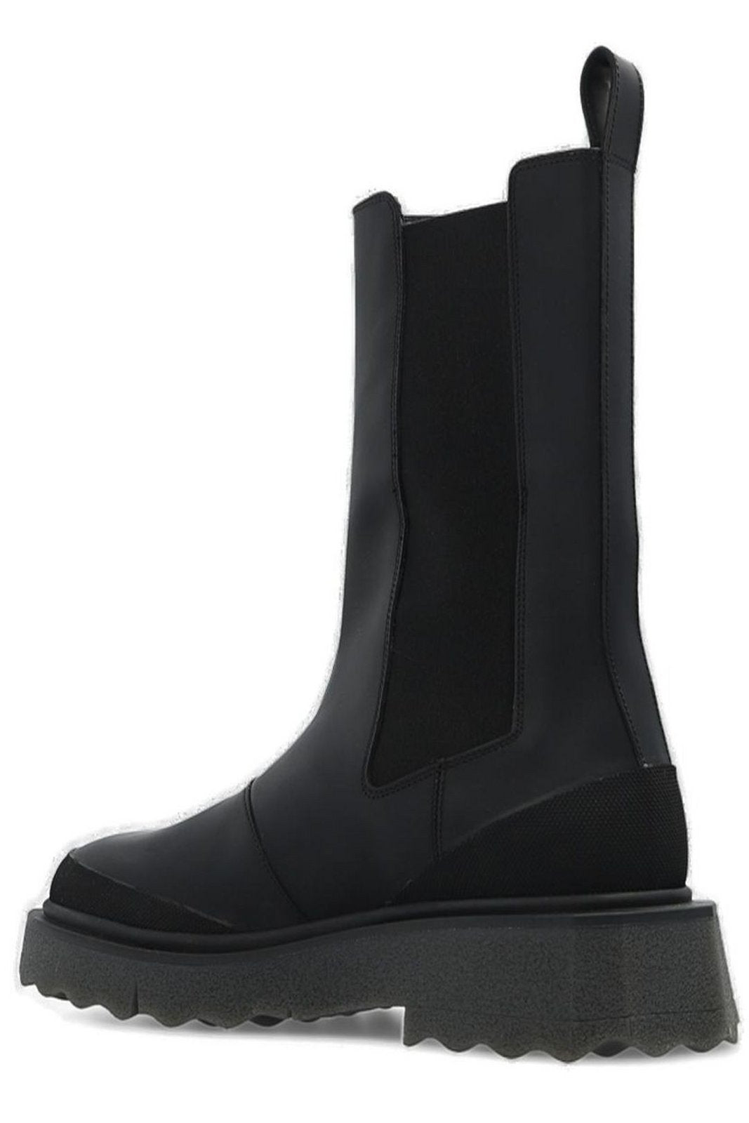 Off-White Round Toe Chelsea Boots