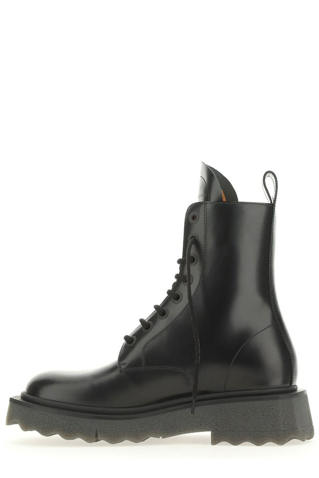 Off-White Round Toe Combat Boots