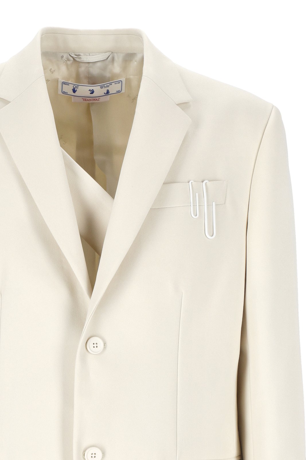 Off-White Strap-Detailed Long-Sleeved Blazer