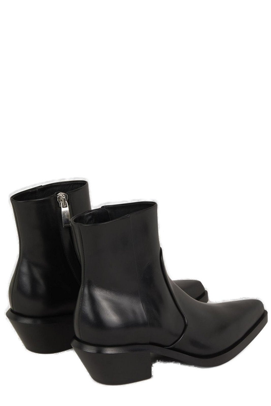 Off-White Zip Detailed Ankle Boots