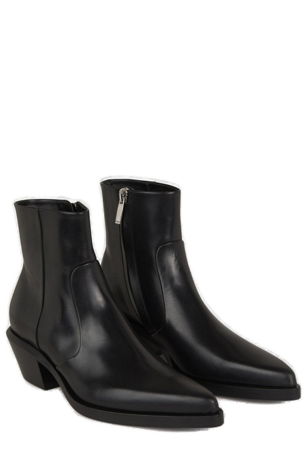 Off-White Zip Detailed Ankle Boots